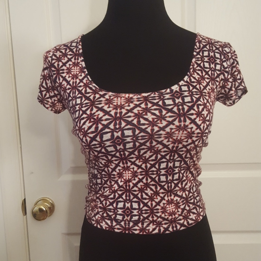 Crop Top with Cap Sleeves